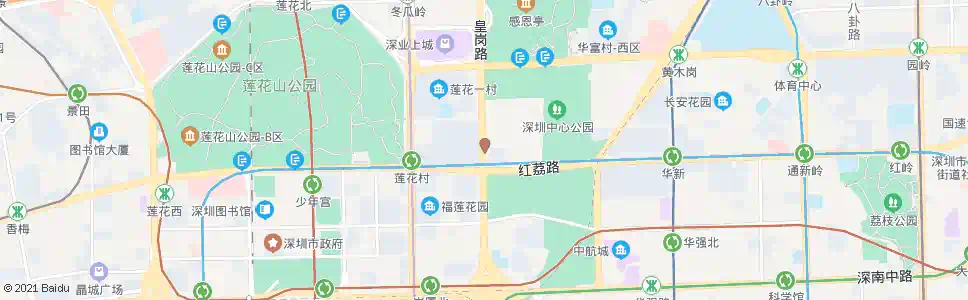 深圳莲花二村东_公交站地图_深圳公交_妙搜公交查询2024