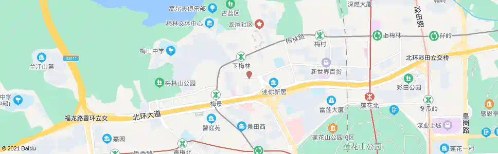 深圳下梅林市场1_公交站地图_深圳公交_妙搜公交查询2024