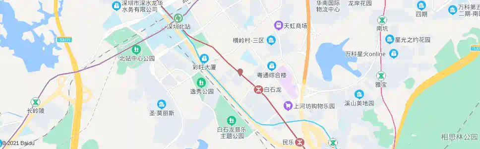 深圳白石龙村_公交站地图_深圳公交_妙搜公交查询2024