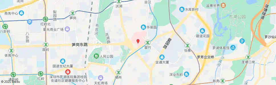 深圳二医院门诊部_公交站地图_深圳公交_妙搜公交查询2024