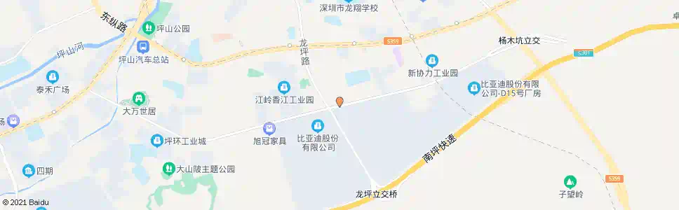 深圳比亚迪二号门_公交站地图_深圳公交_妙搜公交查询2024