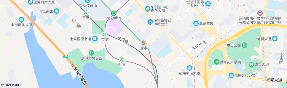 深圳新安站_公交站地图_深圳公交_妙搜公交查询2024