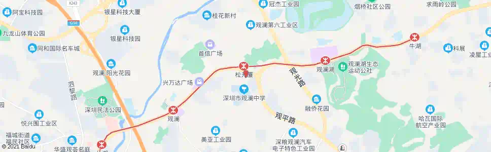 深圳观兰副站_公交站地图_深圳公交_妙搜公交查询2024