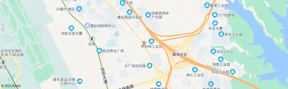 深圳黄田_公交站地图_深圳公交_妙搜公交查询2024