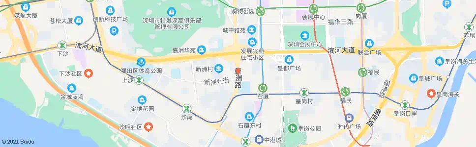 深圳新洲花园_公交站地图_深圳公交_妙搜公交查询2024