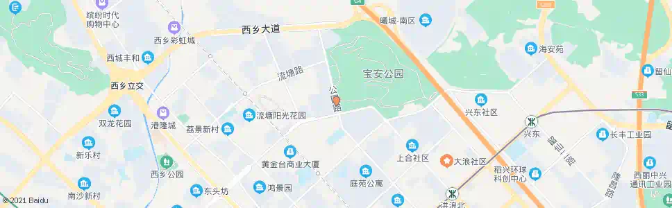 深圳宝安公园_公交站地图_深圳公交_妙搜公交查询2024