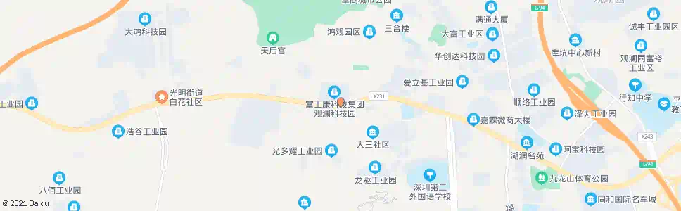 深圳富士康_公交站地图_深圳公交_妙搜公交查询2024