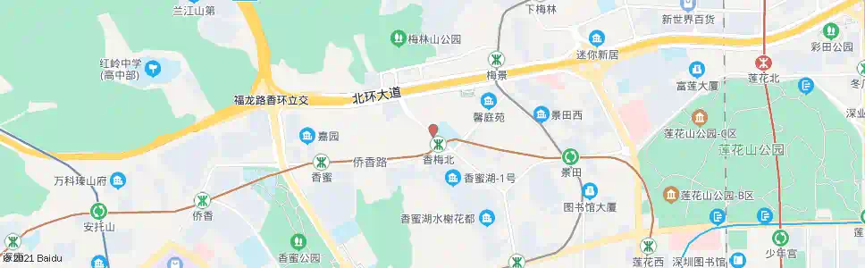 深圳福田外语学校西_公交站地图_深圳公交_妙搜公交查询2024