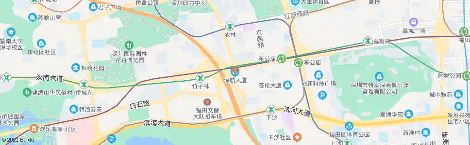 深圳深航大厦1_公交站地图_深圳公交_妙搜公交查询2024