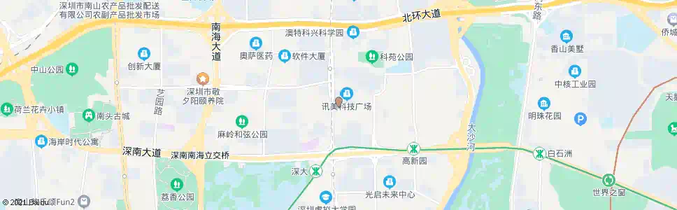 深圳科技园2_公交站地图_深圳公交_妙搜公交查询2024