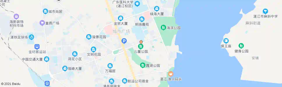 湛江儿童公园_公交站地图_湛江公交_妙搜公交查询2024