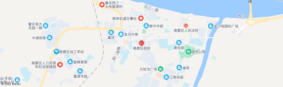 肇庆高要市政府_公交站地图_肇庆公交_妙搜公交查询2024