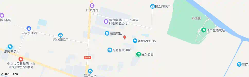 中山民众市场_公交站地图_中山公交_妙搜公交查询2024