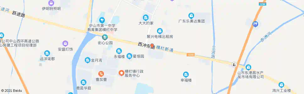 中山横东四村一队_公交站地图_中山公交_妙搜公交查询2024