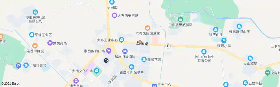 中山大布_公交站地图_中山公交_妙搜公交查询2024