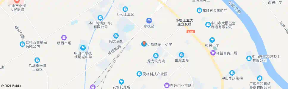 中山绩东一小学_公交站地图_中山公交_妙搜公交查询2024