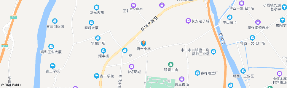 中山曹一小学_公交站地图_中山公交_妙搜公交查询2024