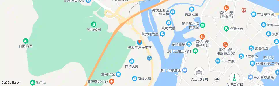 珠海湾仔中学_公交站地图_珠海公交_妙搜公交查询2024