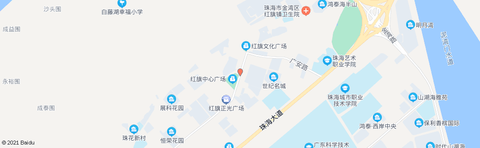 珠海红旗小学_公交站地图_珠海公交_妙搜公交查询2024