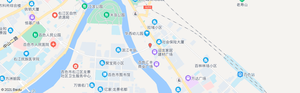 百色拉域大桥东_公交站地图_百色公交_妙搜公交查询2024