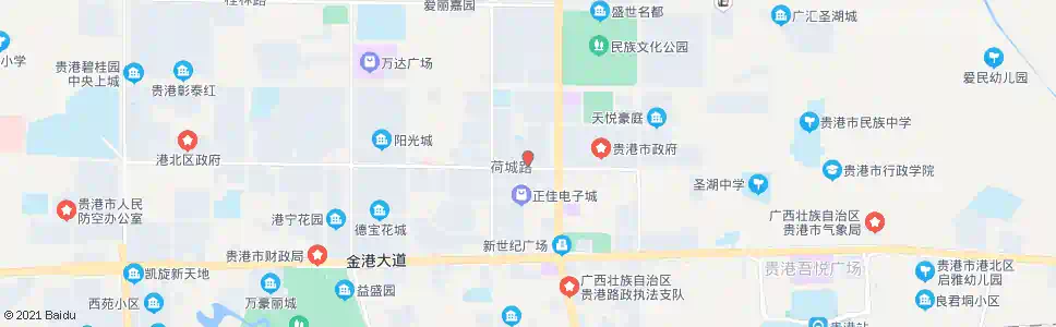 贵港荷城新苑_公交站地图_贵港公交_妙搜公交查询2024