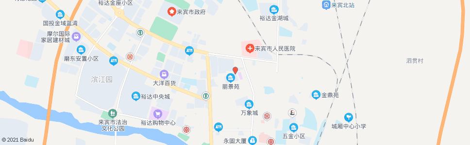 来宾丽景苑(东)_公交站地图_来宾公交_妙搜公交查询2024