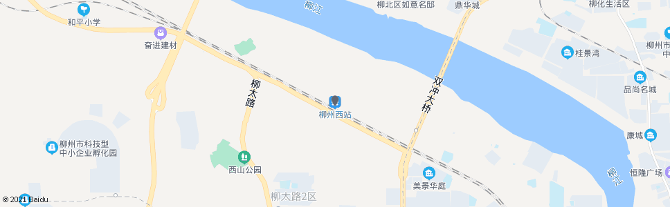 柳州二桥西_公交站地图_柳州公交_妙搜公交查询2024