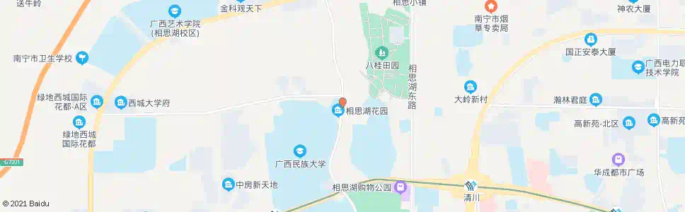 南宁相思湖西路中_公交站地图_南宁公交_妙搜公交查询2024