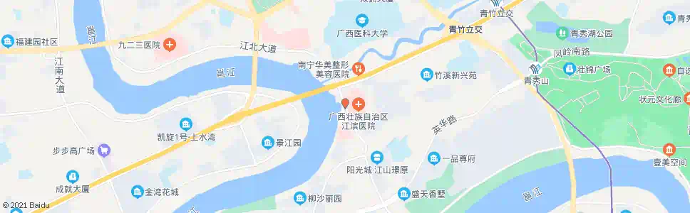 南宁江滨医院_公交站地图_南宁公交_妙搜公交查询2024