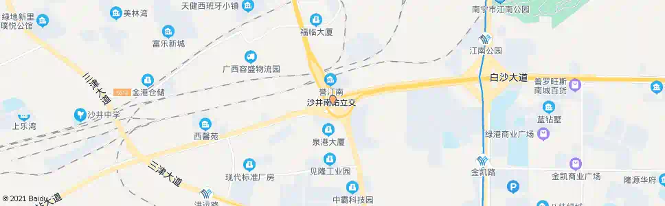 南宁沙井南站路口_公交站地图_南宁公交_妙搜公交查询2024