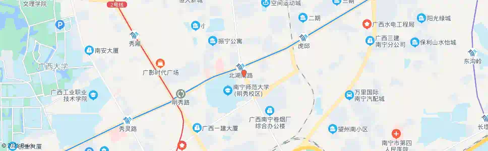 南宁明秀北湖路口_公交站地图_南宁公交_妙搜公交查询2024