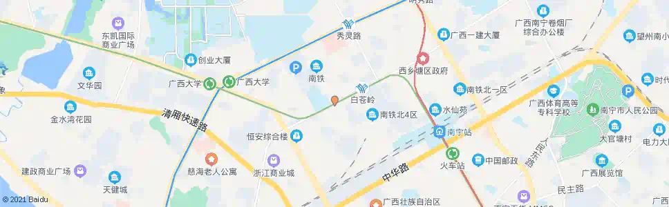 南宁衡阳南铁二街_公交站地图_南宁公交_妙搜公交查询2024