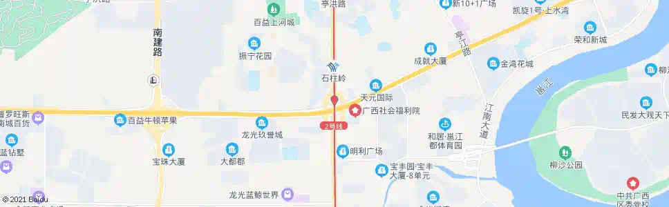 南宁星光白沙路口_公交站地图_南宁公交_妙搜公交查询2024