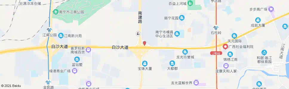 南宁南建白沙路口_公交站地图_南宁公交_妙搜公交查询2024