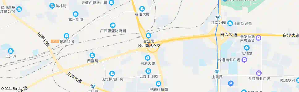 南宁南站沙井路口_公交站地图_南宁公交_妙搜公交查询2024