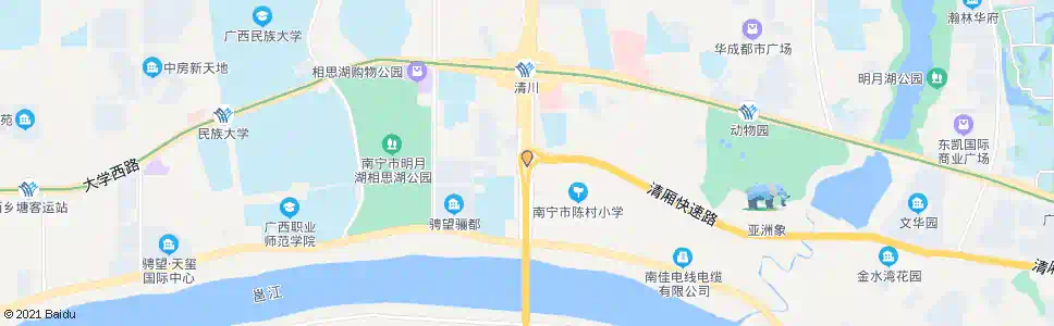 南宁清川桥北_公交站地图_南宁公交_妙搜公交查询2024