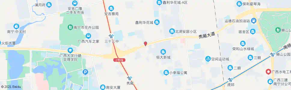 南宁秀厢秀安路口_公交站地图_南宁公交_妙搜公交查询2024