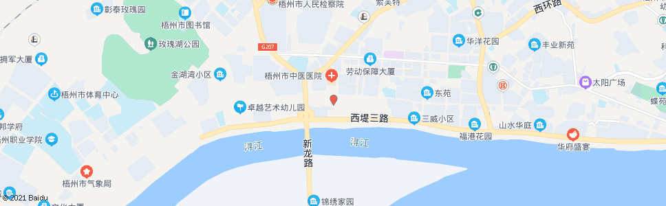 梧州白后_公交站地图_梧州公交_妙搜公交查询2024