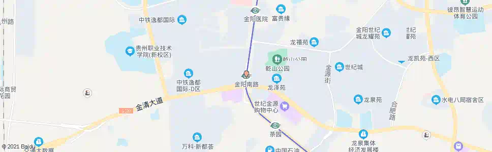 贵阳金阳南路(南)_公交站地图_贵阳公交_妙搜公交查询2024