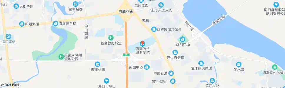 海口政法学院_公交站地图_海口公交_妙搜公交查询2024