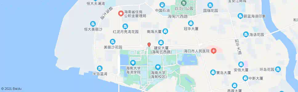 海口海大北门_公交站地图_海口公交_妙搜公交查询2024