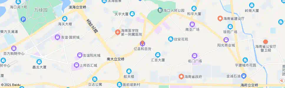 海口亿圣和百货商场(市九中)_公交站地图_海口公交_妙搜公交查询2024