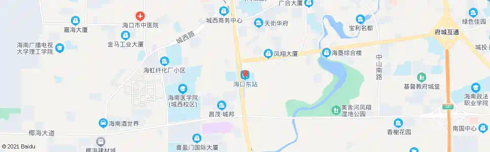 海口新村东门_公交站地图_海口公交_妙搜公交查询2024