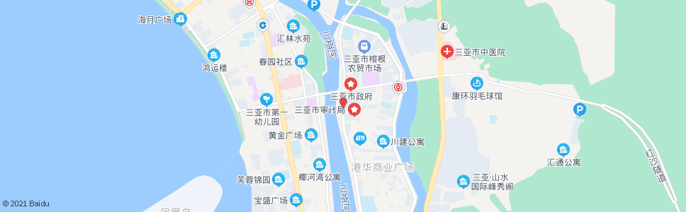三亚市老干局_公交站地图_三亚公交_妙搜公交查询2024