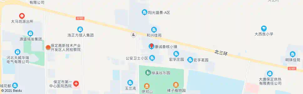 保定康诚香槟小镇_公交站地图_保定公交_妙搜公交查询2024