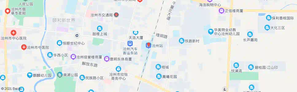 沧州新华路口_公交站地图_沧州公交_妙搜公交查询2024