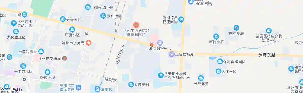 沧州地质矿石公园北门_公交站地图_沧州公交_妙搜公交查询2024