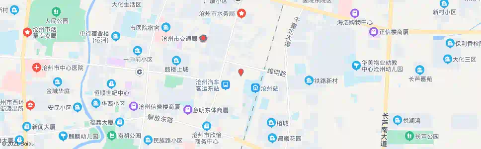 沧州北个体_公交站地图_沧州公交_妙搜公交查询2024