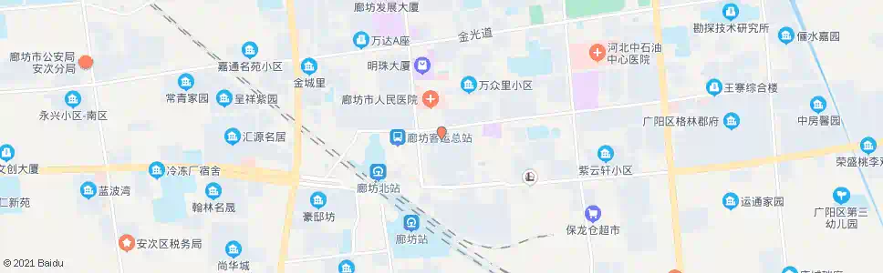 廊坊第四小学站_公交站地图_廊坊公交_妙搜公交查询2024