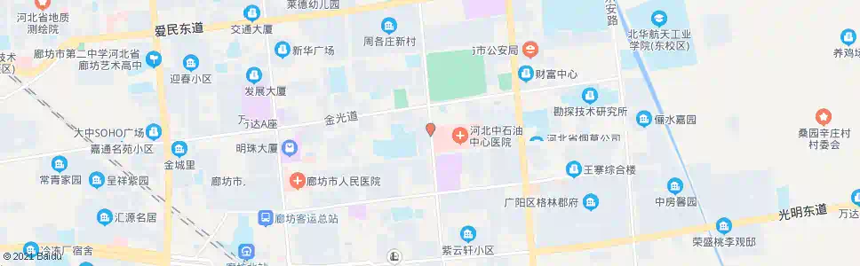 廊坊管道局医院南门_公交站地图_廊坊公交_妙搜公交查询2024